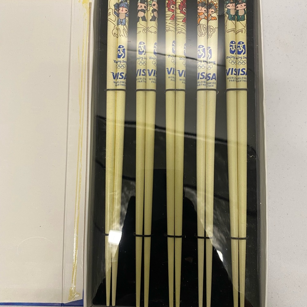 Beijing Olympics 2008 Chinese Chop Sticks Set 5 pairs promoter Visa